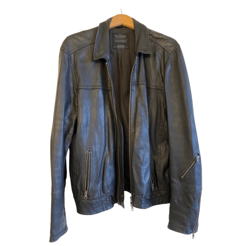Men’s Black Leather Jacket.
